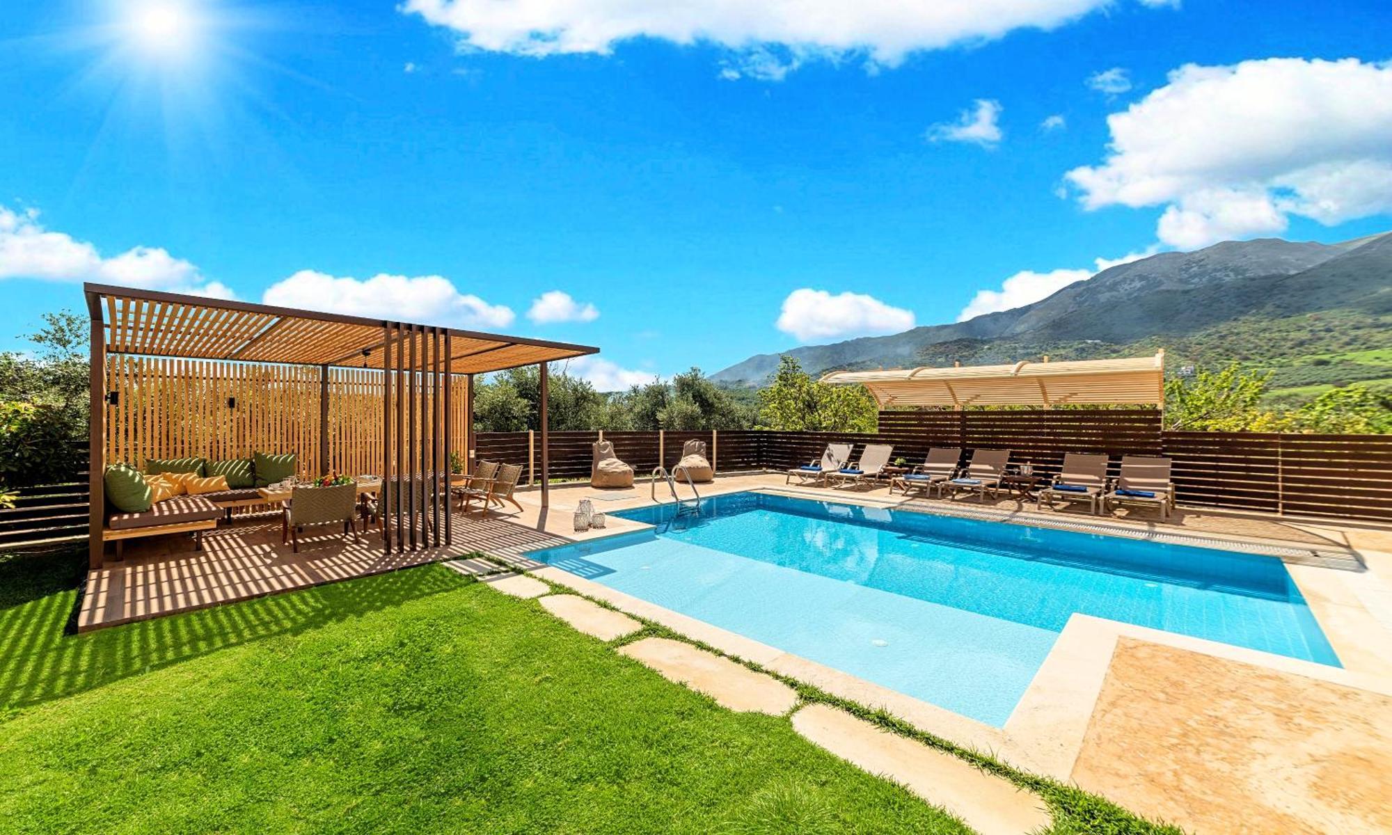 Cretan Sunrise Villa Heated Pool Dhimitroulianá Eksteriør billede