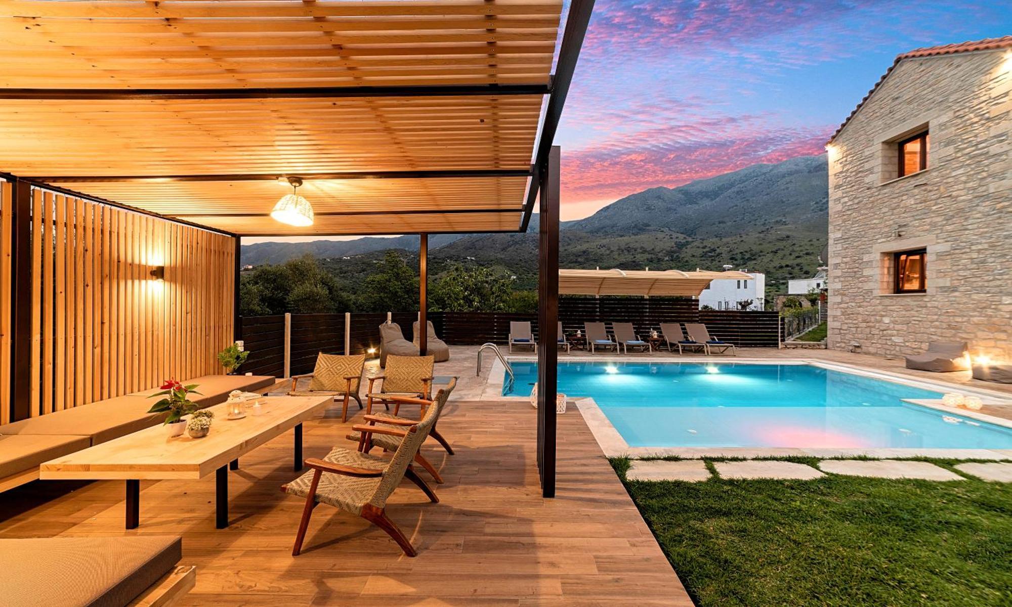 Cretan Sunrise Villa Heated Pool Dhimitroulianá Eksteriør billede