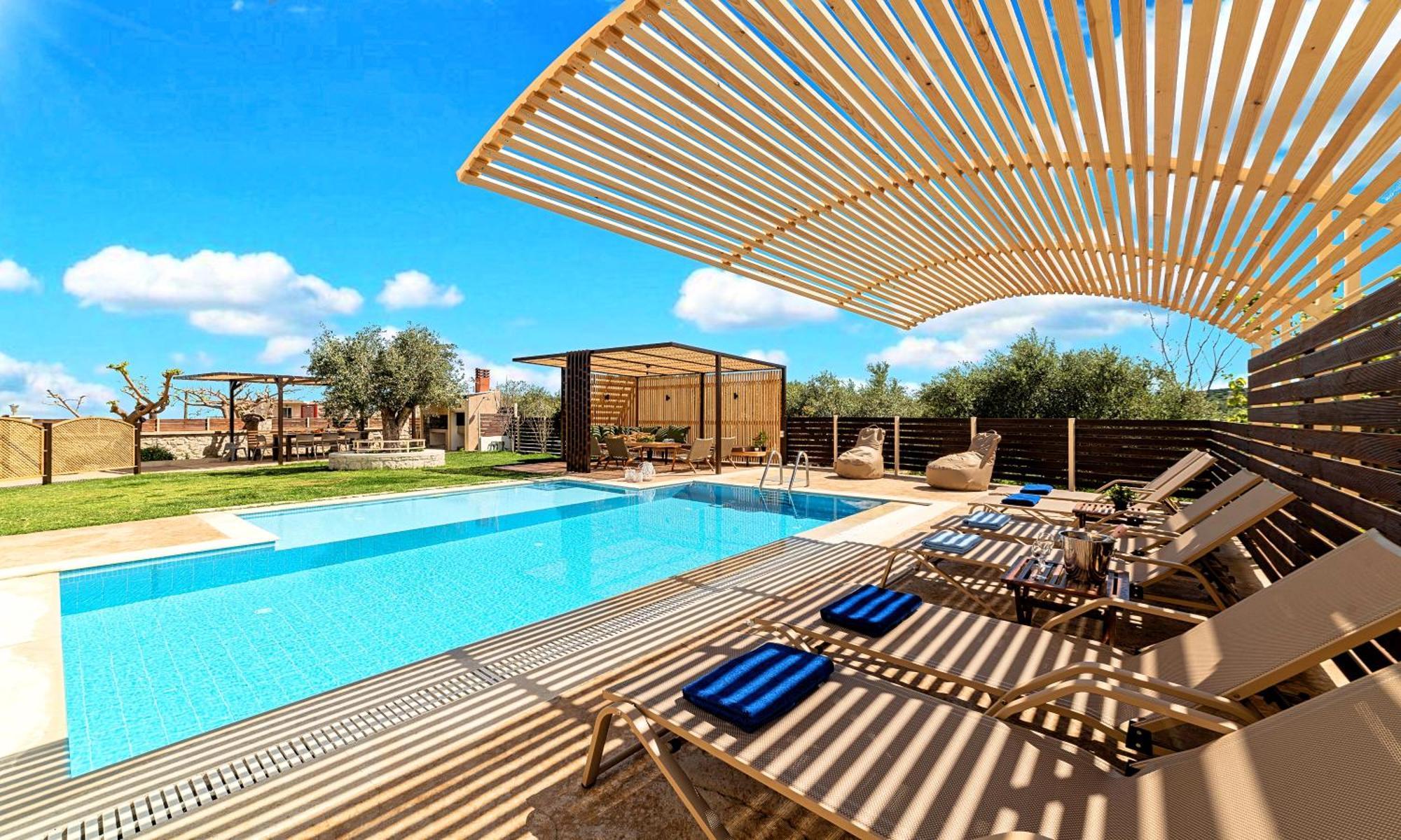 Cretan Sunrise Villa Heated Pool Dhimitroulianá Eksteriør billede